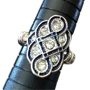 Sz 7 1/4 CZ Stainless Steel Ring